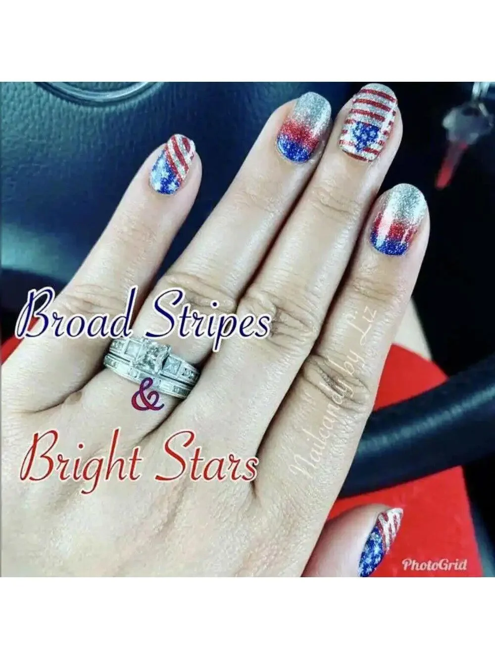 NWT *RARE* Color Street Broad Stripes + Bright Stars Real Nail Polish St…